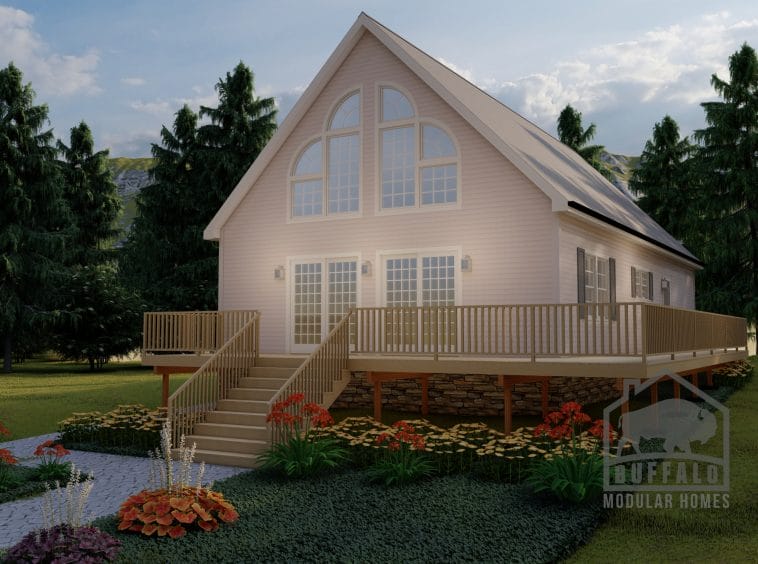 Bayview chalet - front elevation 4w